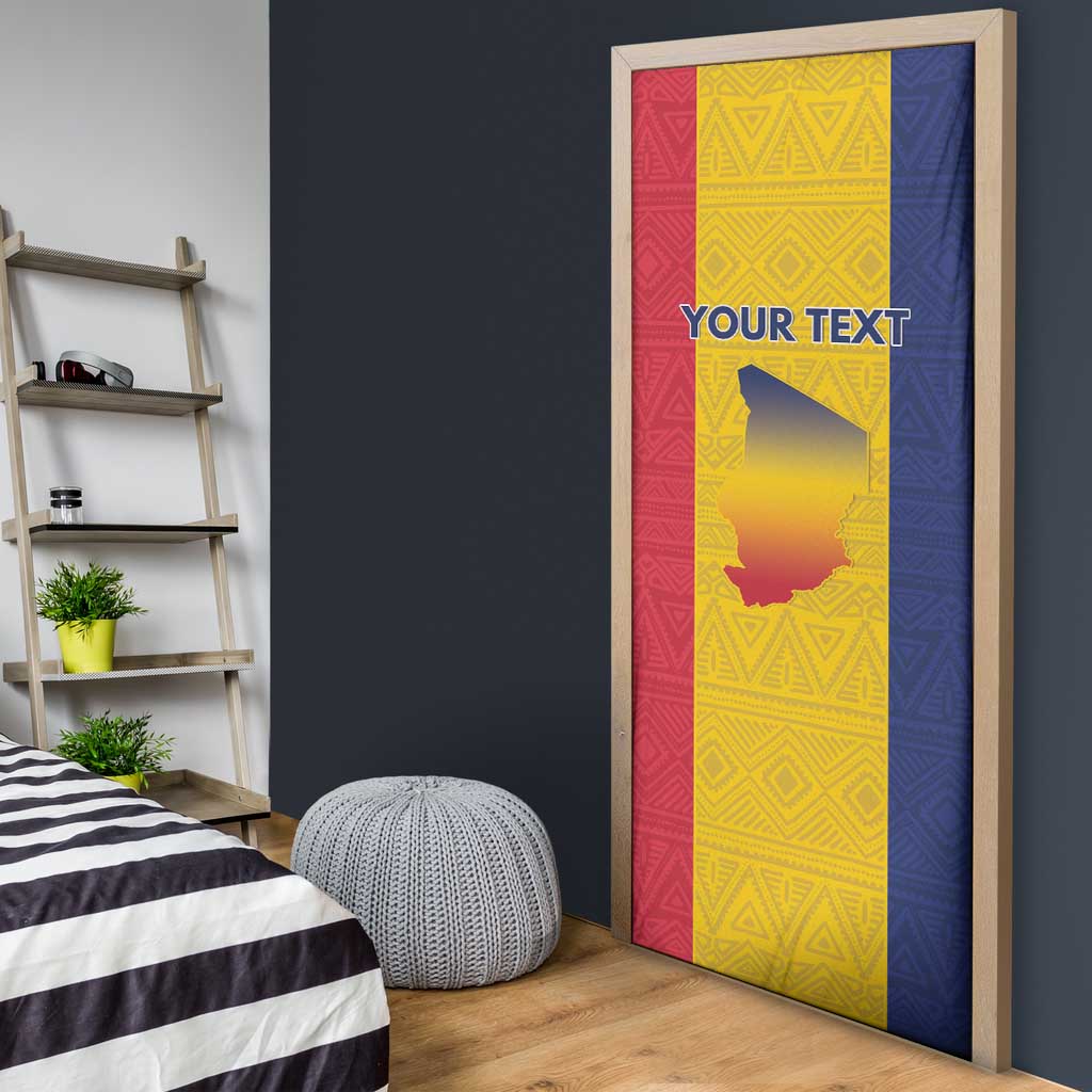 Personalized Chad Door Cover Coat Of Arms - Flag Style