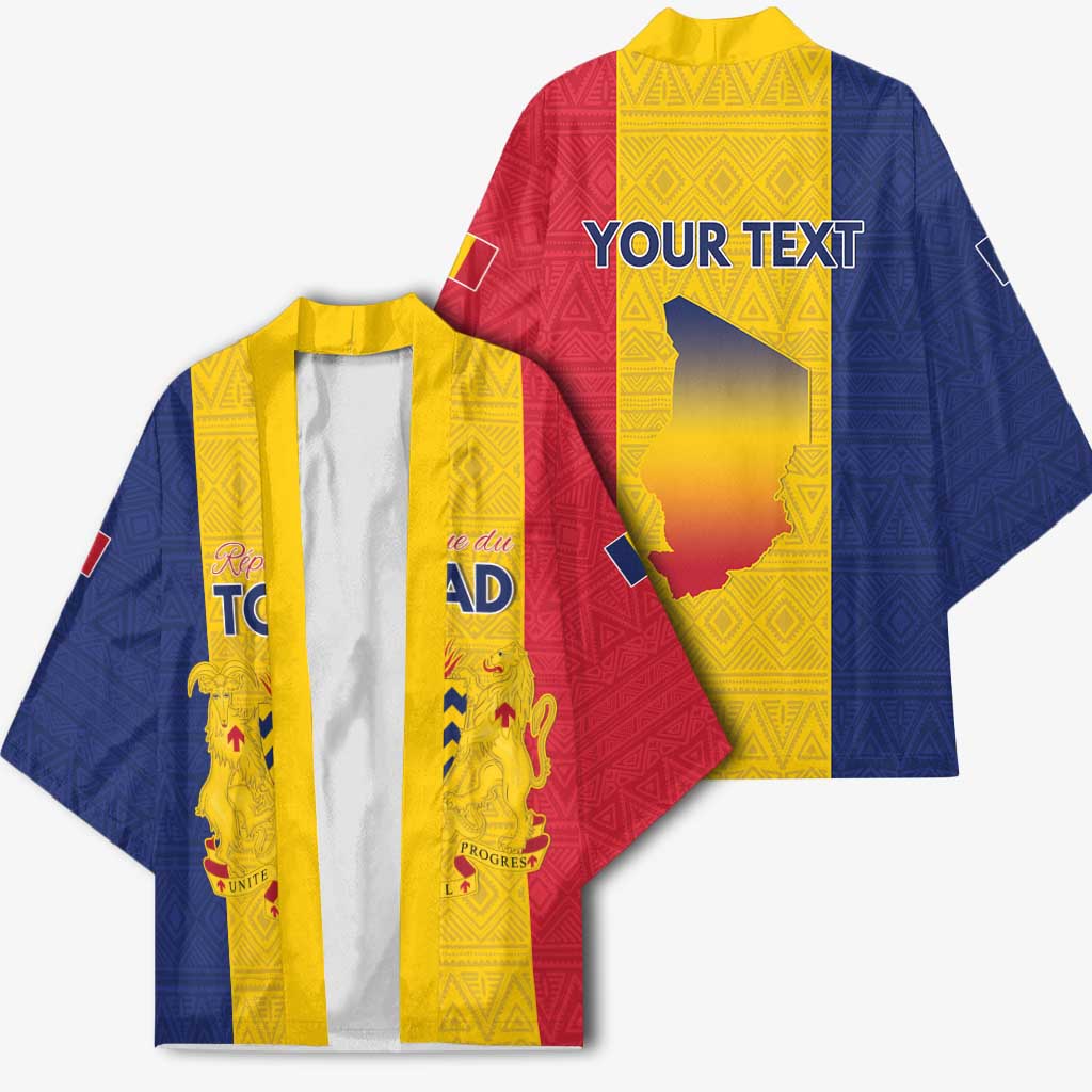 Personalized Chad Kimono Coat Of Arms - Flag Style