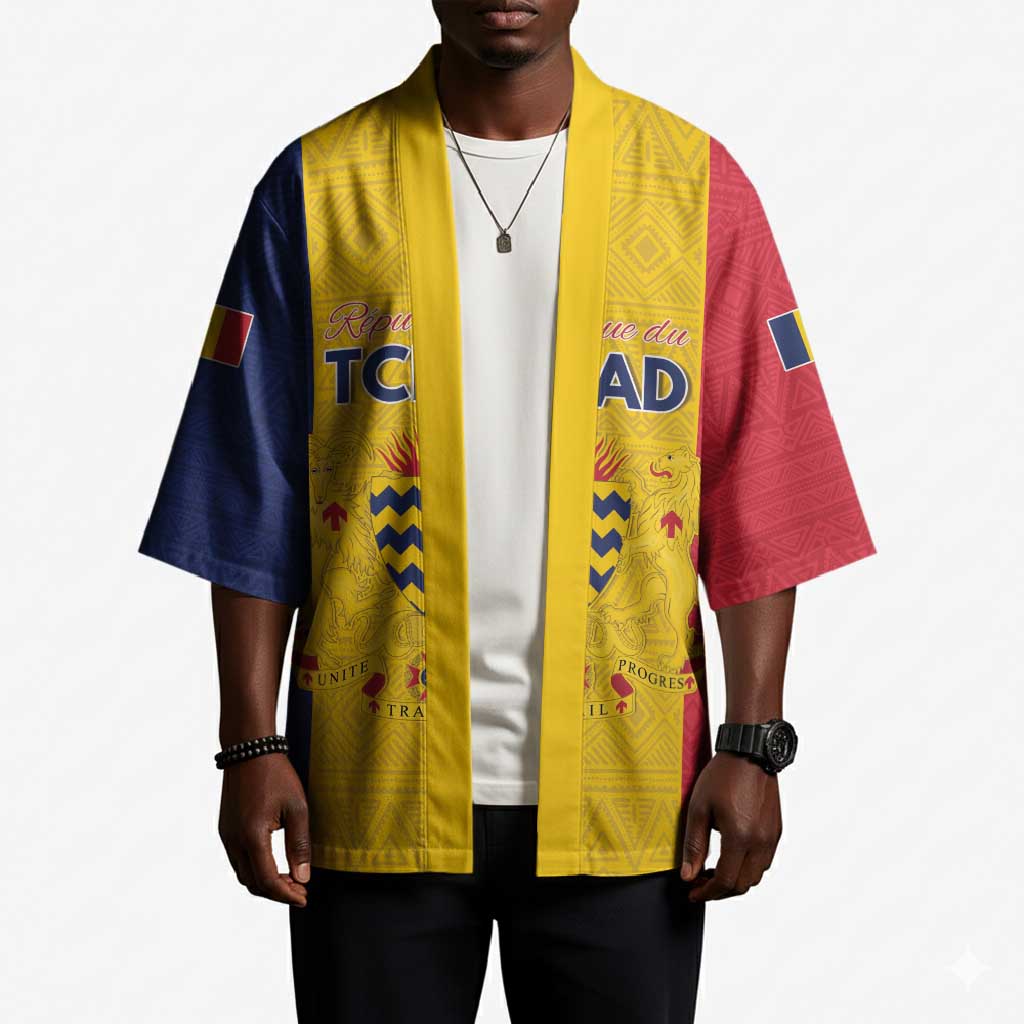 Personalized Chad Kimono Coat Of Arms - Flag Style
