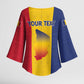 Personalized Chad Kimono Sleeve Blouse Coat Of Arms - Flag Style