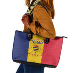Chad Flag Style Leather Tote Bag African Pattern - African Pride