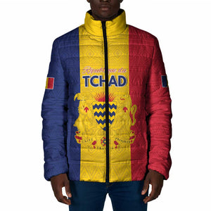 Personalized Chad Padded Jacket Coat Of Arms - Flag Style