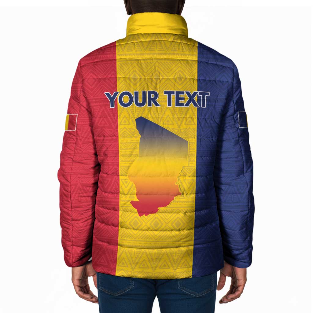 Personalized Chad Padded Jacket Coat Of Arms - Flag Style