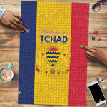 Chad Puzzle Coat Of Arms - Flag Style