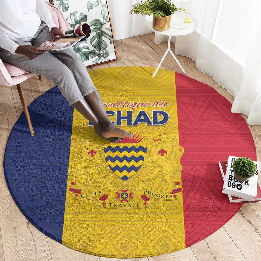 Chad Flag Style Round Carpet African Pattern - African Pride