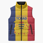 Personalized Chad Sleeveless Puffer Jacket Coat Of Arms - Flag Style
