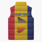 Personalized Chad Sleeveless Puffer Jacket Coat Of Arms - Flag Style