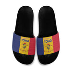 Chad Slide Sandals Coat Of Arms - Flag Style