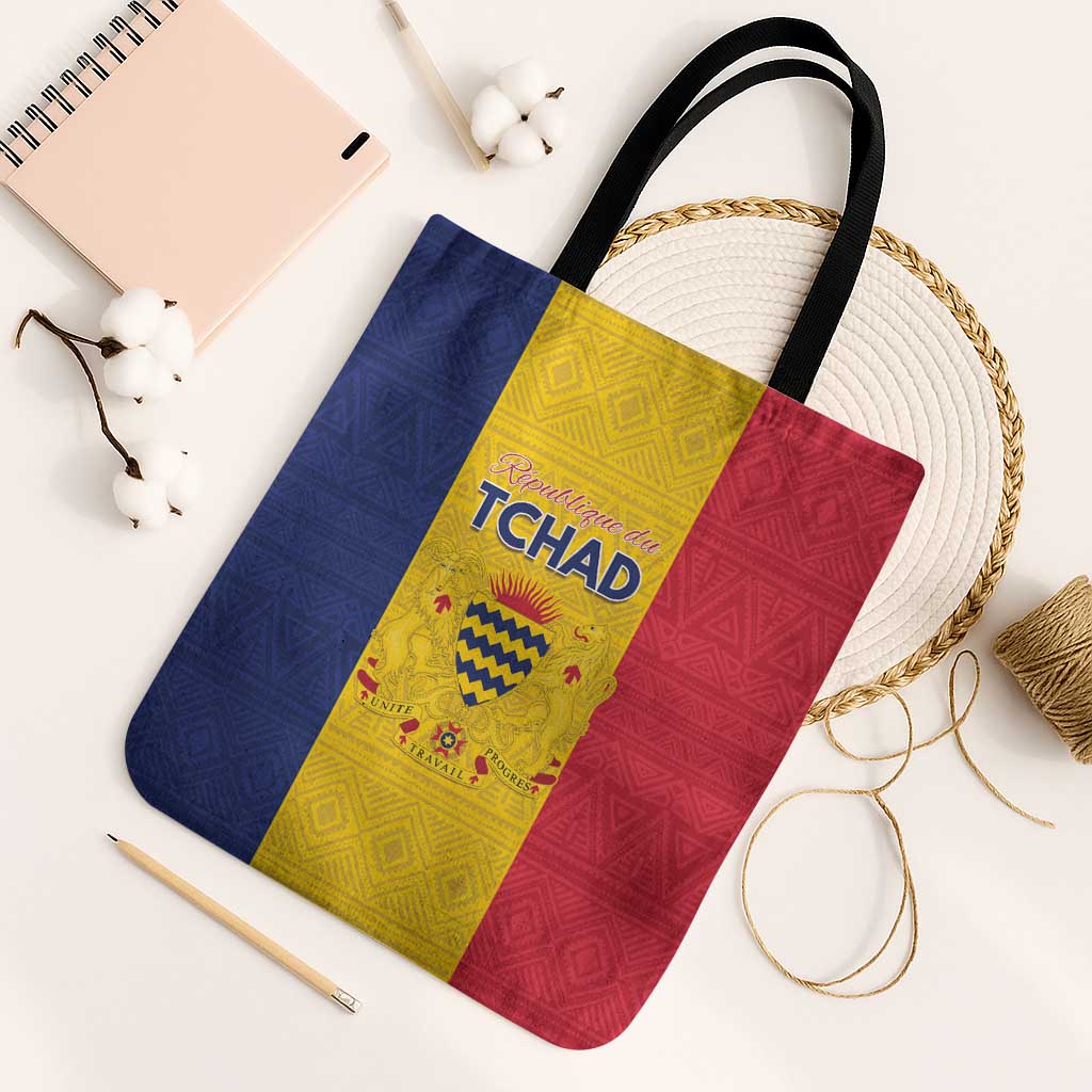 Chad Tote Bag Coat Of Arms - Flag Style