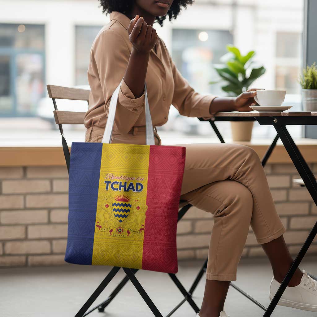 Chad Tote Bag Coat Of Arms - Flag Style