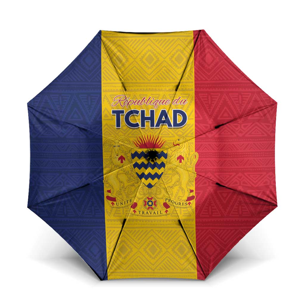 Chad Umbrella Coat Of Arms - Flag Style