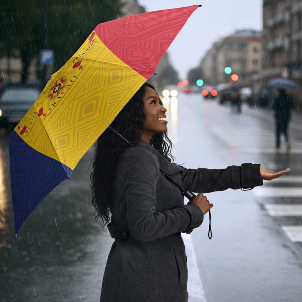 Chad Umbrella Coat Of Arms - Flag Style