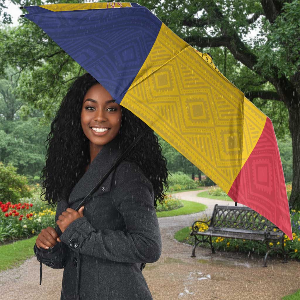 Chad Umbrella Coat Of Arms - Flag Style
