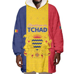 Personalized Chad Flag Style Wearable Blanket Hoodie African Pattern - African Pride