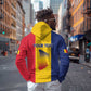 Personalized Chad Flag Style Zip Hoodie African Pattern - African Pride