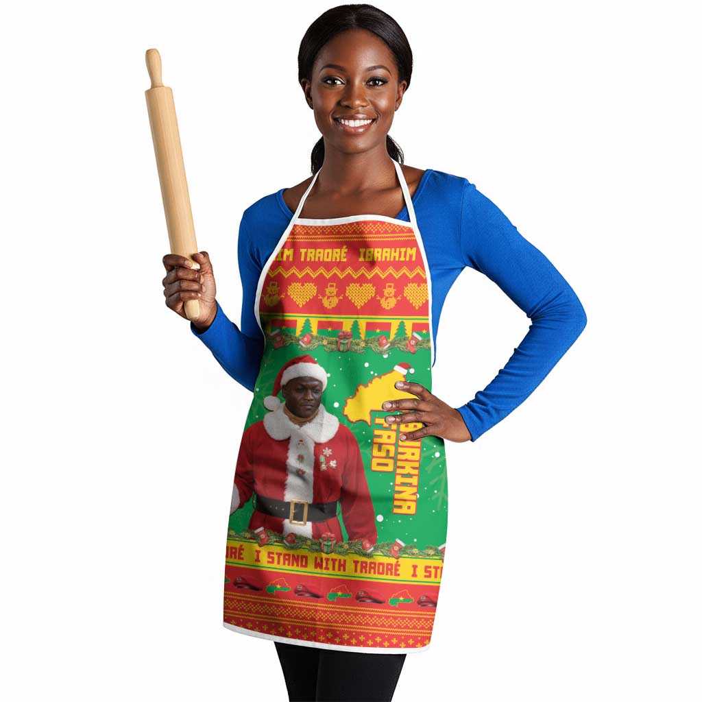 Burkina Faso Christmas Apron I Stand With Traore