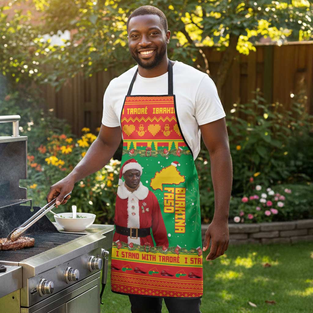 Burkina Faso Christmas Apron I Stand With Traore