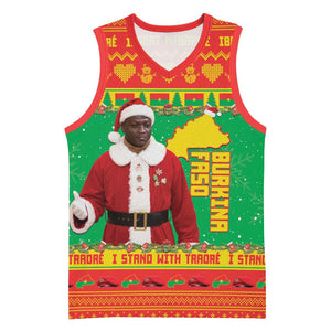 Afro Burkina Faso Christmas Spirit Basketball Jersey Stand With Traore Stand With Hope LT15