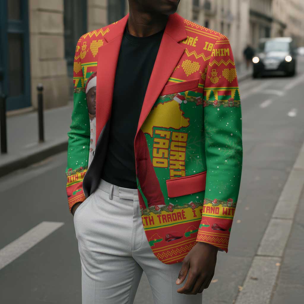 Burkina Faso Christmas Blazer I Stand With Traore