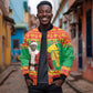 Afro Burkina Faso Christmas Spirit Bomber Jacket Stand With Traore Stand With Hope - African Pride