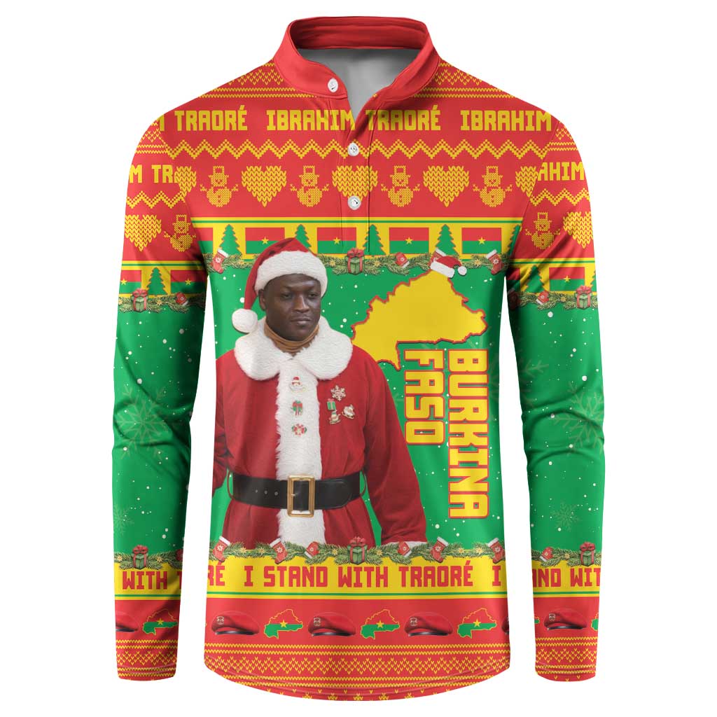 Burkina Faso Christmas Button Sweatshirt I Stand With Traore