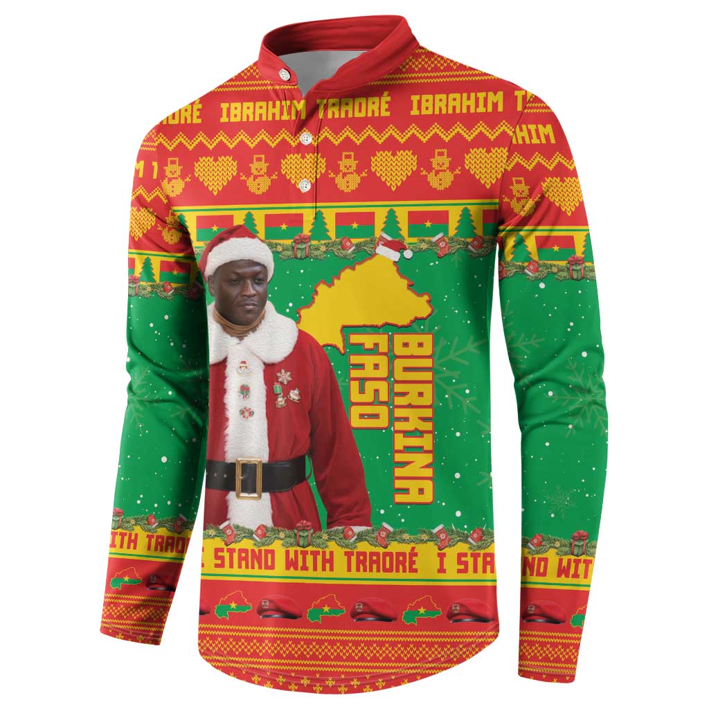 Burkina Faso Christmas Button Sweatshirt I Stand With Traore