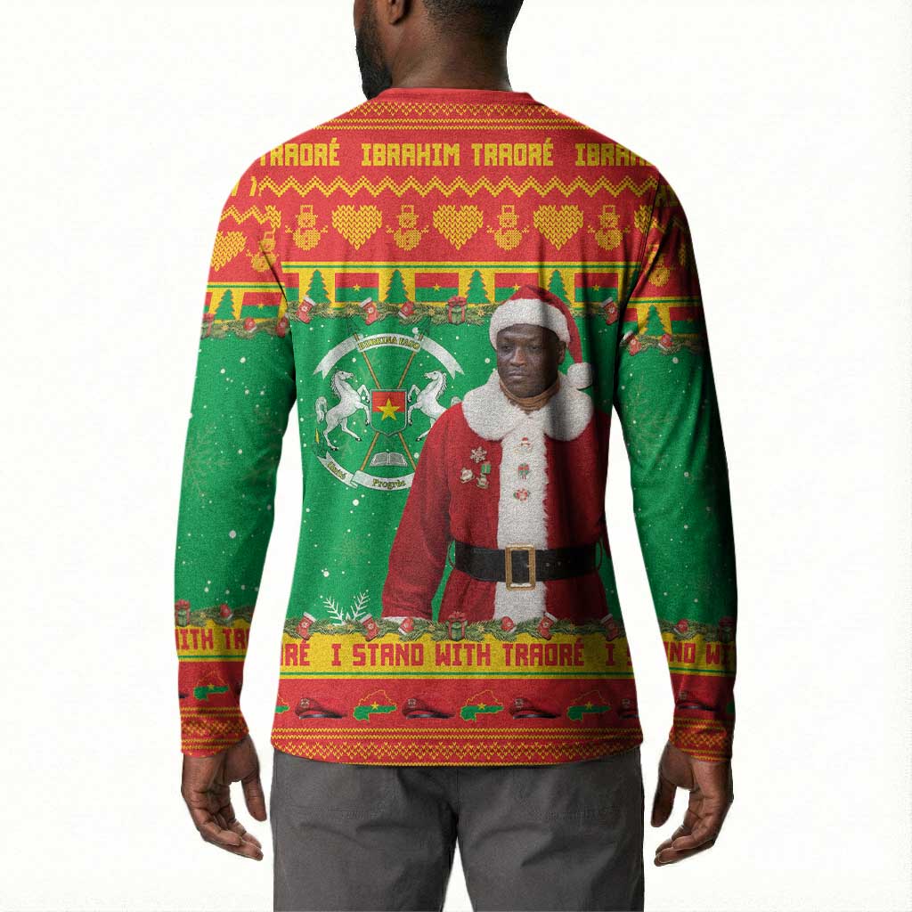Burkina Faso Christmas Button Sweatshirt I Stand With Traore
