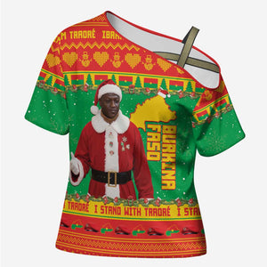 Burkina Faso Christmas Cross Shoulder Shirt I Stand With Traore