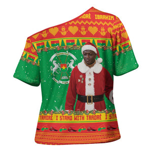 Burkina Faso Christmas Cross Shoulder Shirt I Stand With Traore