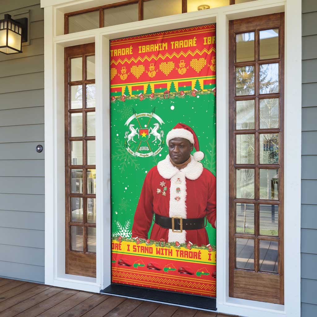 Burkina Faso Christmas Door Cover I Stand With Traore
