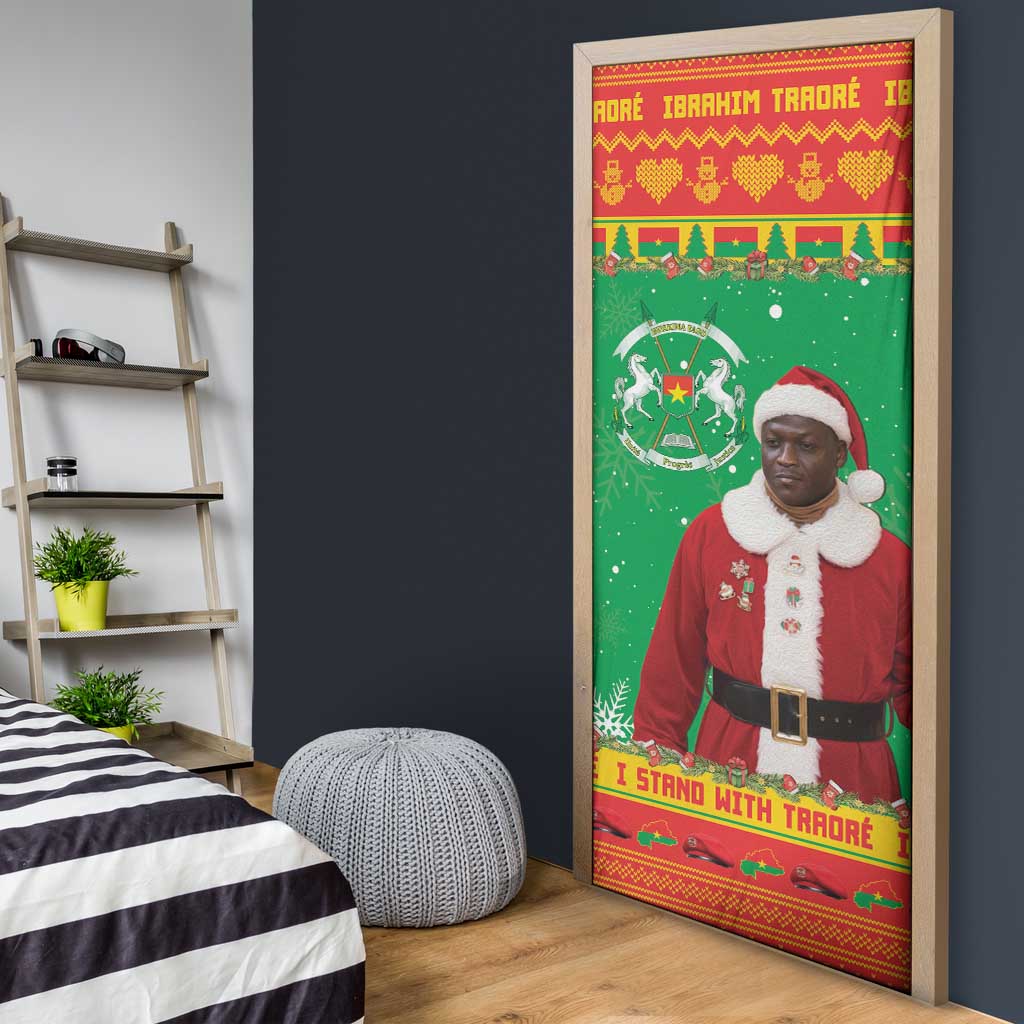 Burkina Faso Christmas Door Cover I Stand With Traore