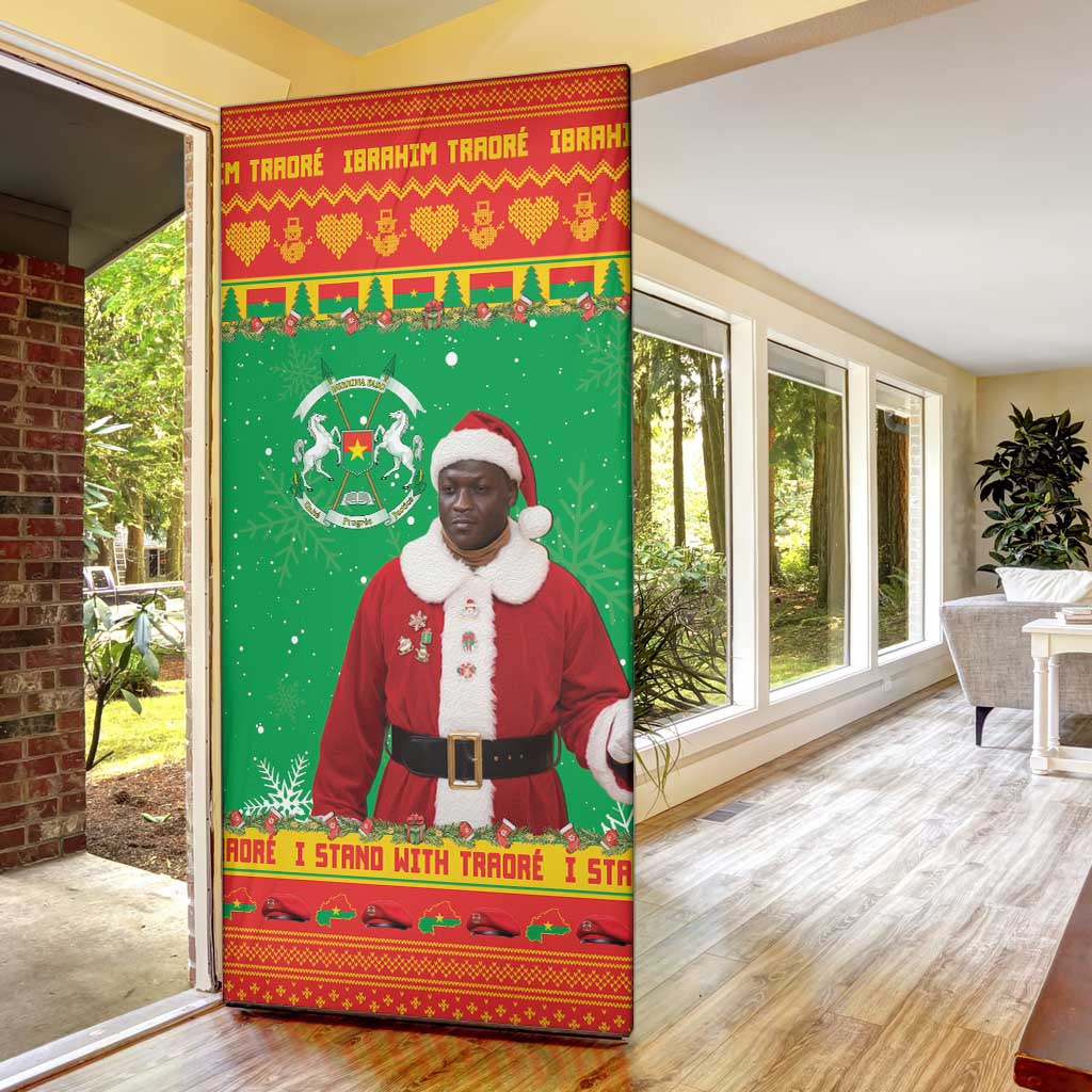 Burkina Faso Christmas Door Cover I Stand With Traore