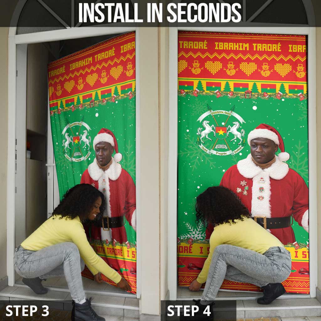 Burkina Faso Christmas Door Cover I Stand With Traore
