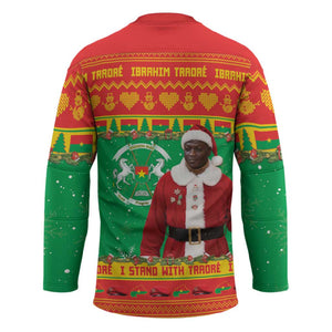 Burkina Faso Christmas Hockey Jersey I Stand With Traore