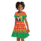 Afro Burkina Faso Christmas Spirit Kid Short Sleeve Dress Stand With Traore Stand With Hope - African Pride