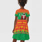 Afro Burkina Faso Christmas Spirit Kid Short Sleeve Dress Stand With Traore Stand With Hope - African Pride