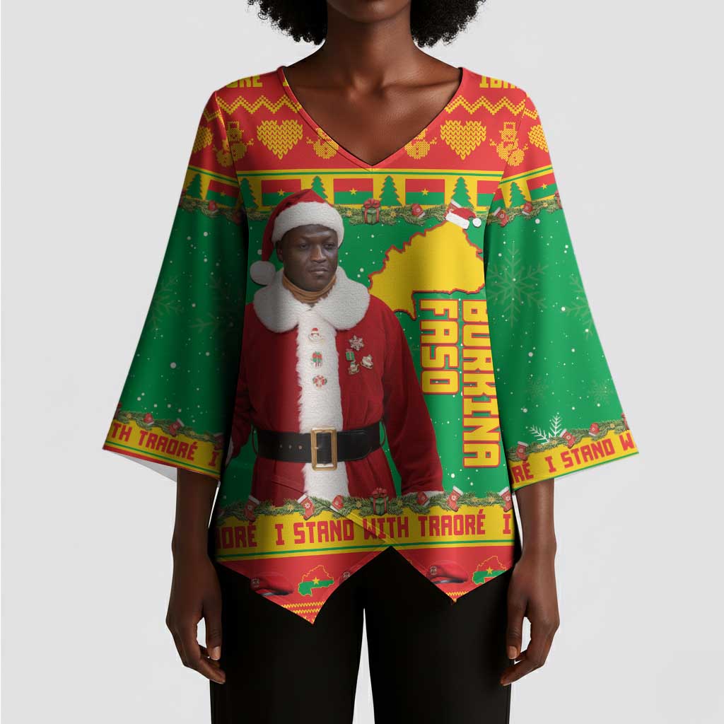 Burkina Faso Christmas Kimono Sleeve Blouse I Stand With Traore