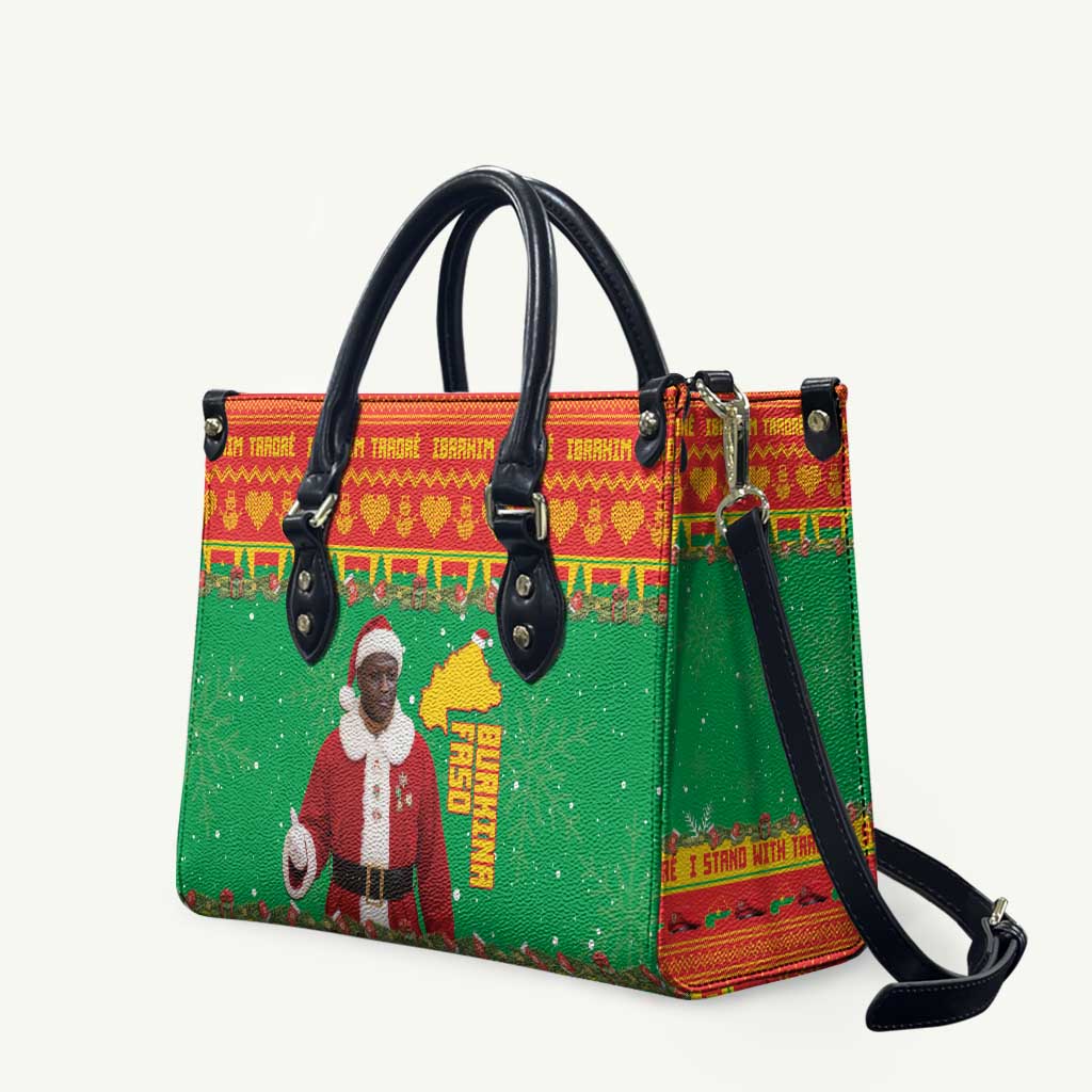 Burkina Faso Christmas Leather Bag I Stand With Traore