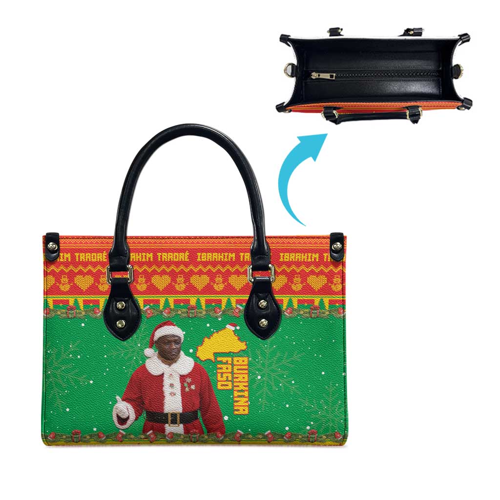 Burkina Faso Christmas Leather Bag I Stand With Traore