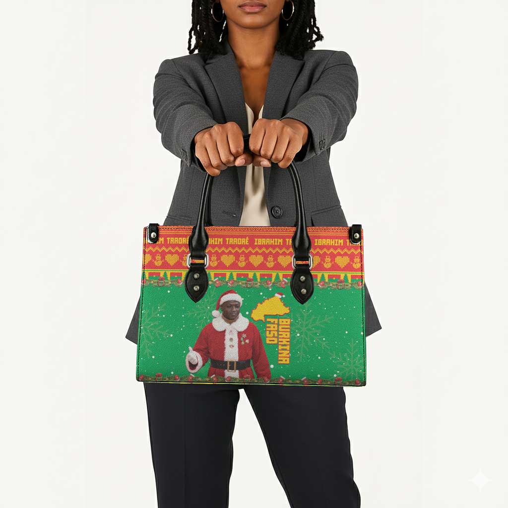 Burkina Faso Christmas Leather Bag I Stand With Traore