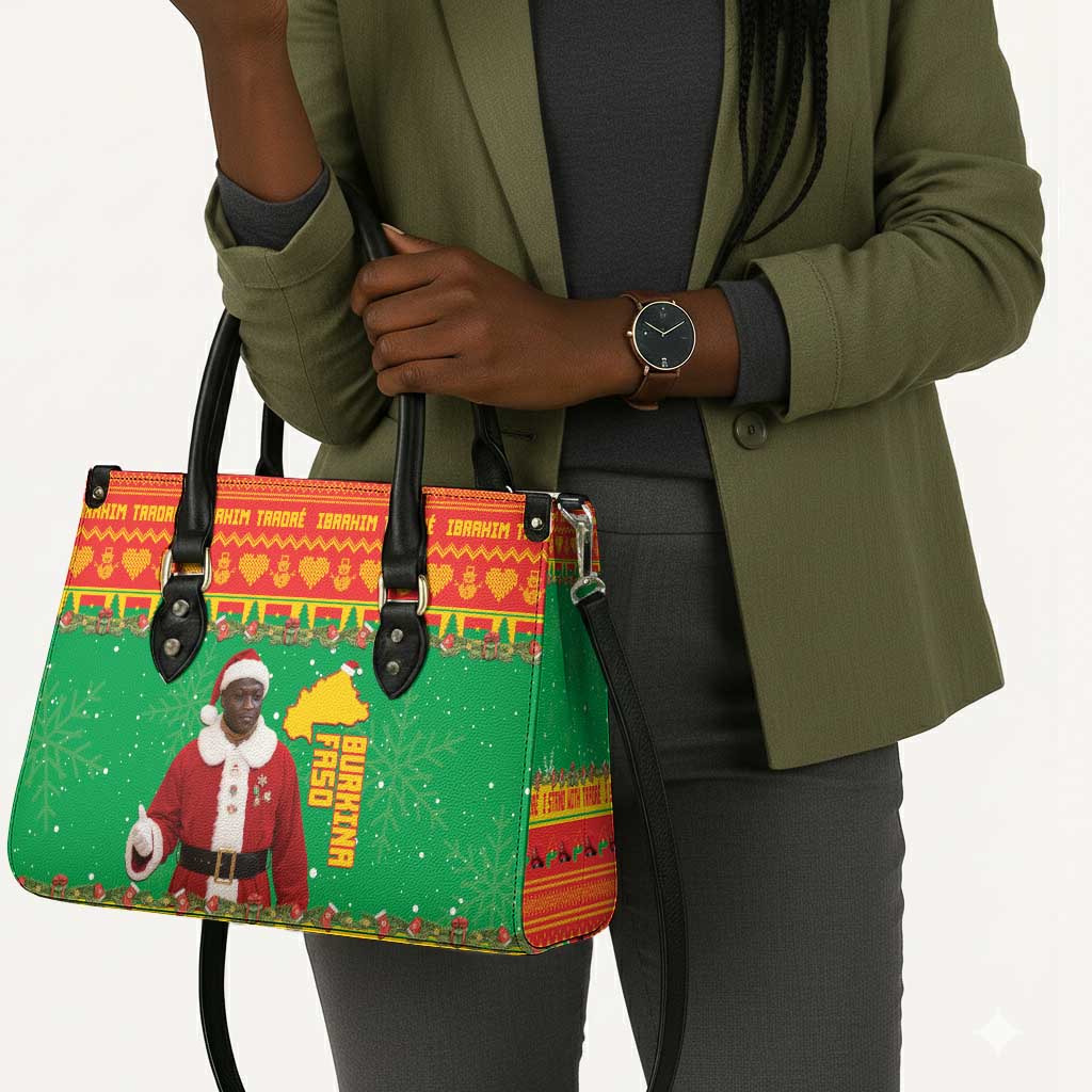 Burkina Faso Christmas Leather Bag I Stand With Traore