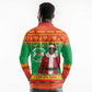 Afro Burkina Faso Christmas Spirit Long Sleeve Polo Shirt Stand With Traore Stand With Hope - African Pride