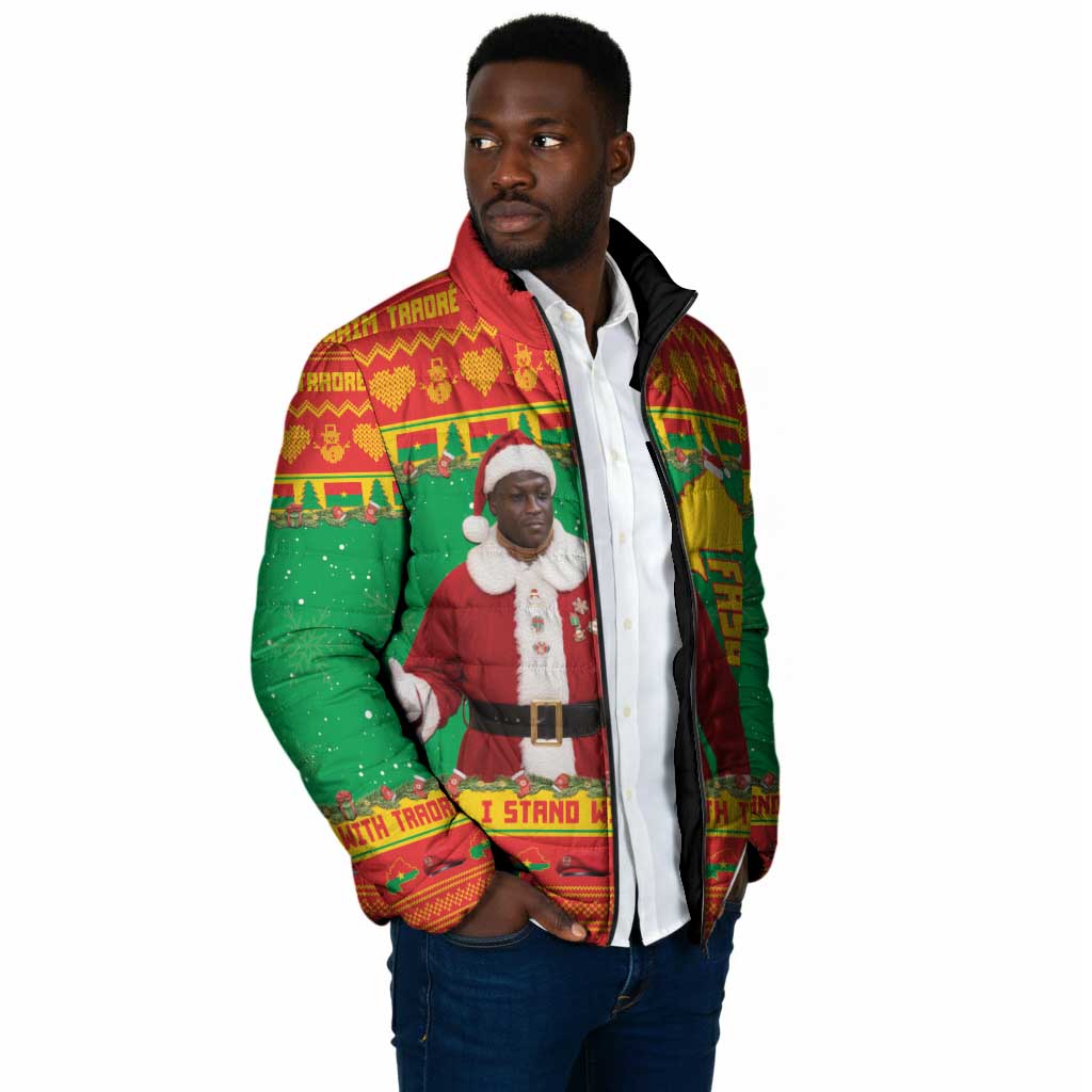Burkina Faso Christmas Padded Jacket I Stand With Traore