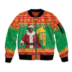 Afro Burkina Faso Christmas Spirit Sleeve Zip Bomber Jacket Stand With Traore Stand With Hope - African Pride