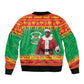 Afro Burkina Faso Christmas Spirit Sleeve Zip Bomber Jacket Stand With Traore Stand With Hope - African Pride