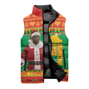 Burkina Faso Christmas Sleeveless Puffer Jacket I Stand With Traore