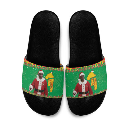 Burkina Faso Christmas Slide Sandals I Stand With Traore