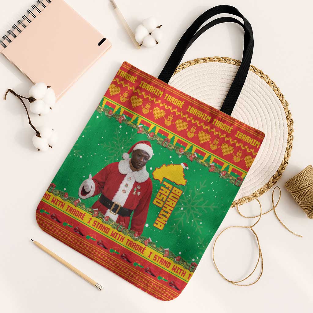 Burkina Faso Christmas Tote Bag I Stand With Traore