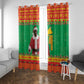 Afro Burkina Faso Christmas Spirit Window Curtain Stand With Traore Stand With Hope - African Pride