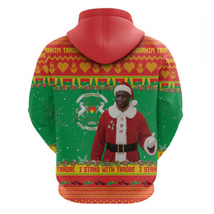 Afro Burkina Faso Christmas Spirit Zip Hoodie Stand With Traore Stand With Hope - African Pride